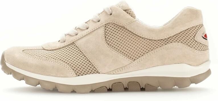 Gabor Rollingsoft Sneakers met sleehak vrijetijdsschoen lage schoen veterschoen met optifit verwisselbare inlegzool