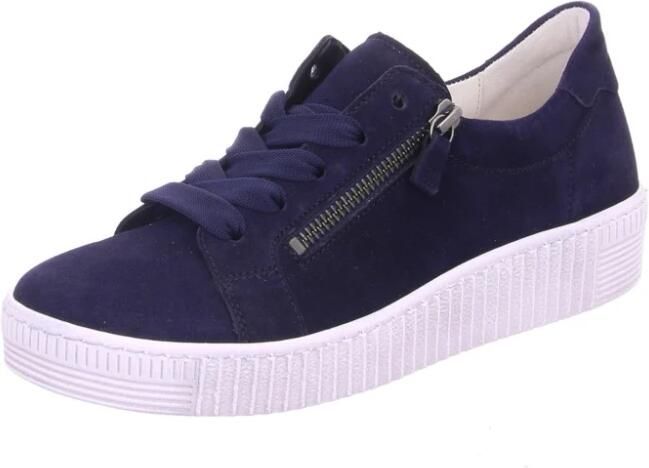 Gabor Plateausneakers met twee ritsen vrijetijdsschoen lage schoen veterschoen - Foto 3