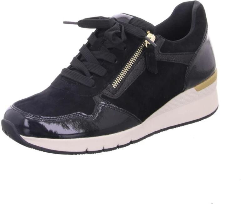 Gabor Zwarte manden in lederen combinatie Black Dames - Foto 2