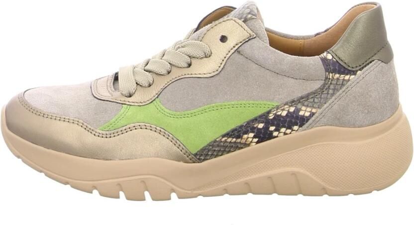 Gabor Plateausneakers veterschoen halfhoge schoen met modieuze contrast inzetten