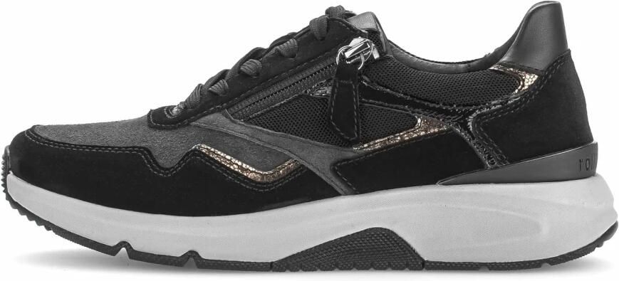 Gabor Rollingsoft Sneakers zwart Suede Dames