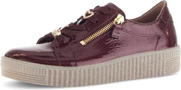 Gabor Plateausneakers vrijetijdsschoen halfschoen veterschoen met edele siermotieven
