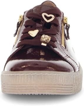 Gabor Plateausneakers vrijetijdsschoen halfschoen veterschoen met edele siermotieven