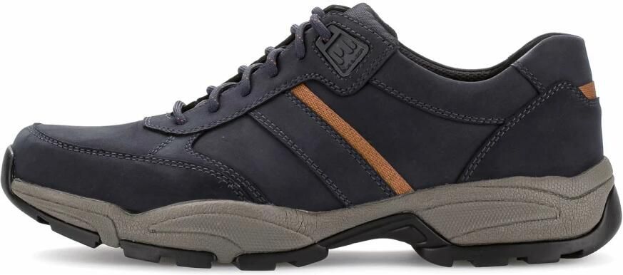 Gabor Heren Sneakers Laag Gecertificeerd Leer Veters Blue