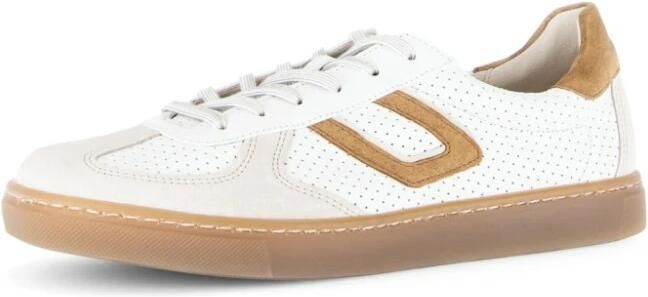 GABOR Sneakers laag taupe karamel wit