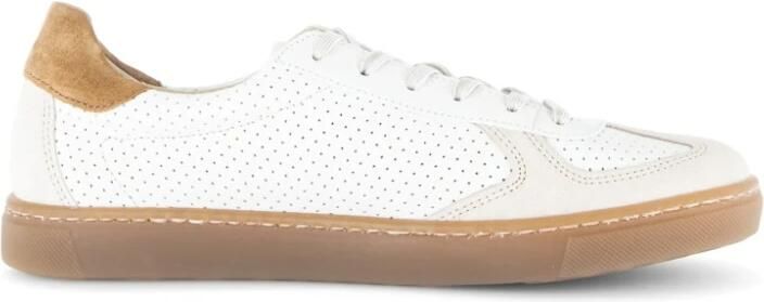 GABOR Sneakers laag taupe karamel wit