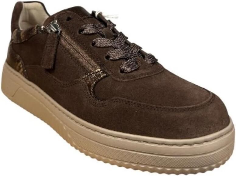 Gabor 6016.01.001 Sneakers Bruin Suede Dames Breedtemaat K Bruin - Foto 3