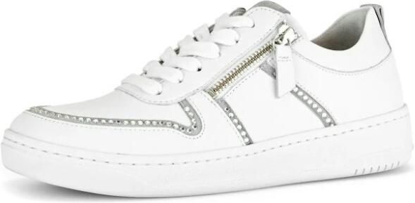 Gabor Wit Leren Lage Sneakers White Dames