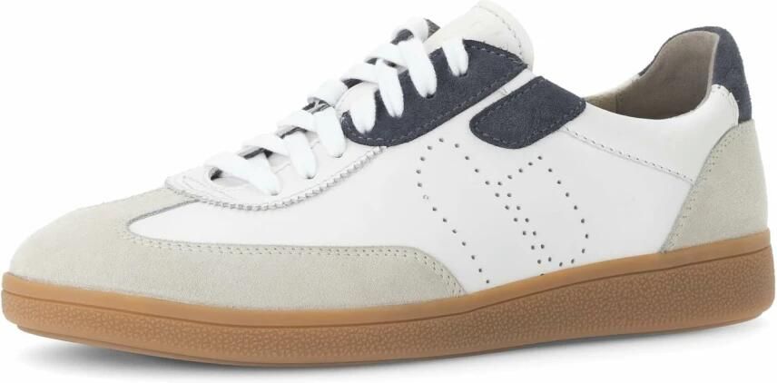Gabor Rollingsoft Sneakers met sleehak vrijetijdsschoen lage schoen veterschoen met contrastafwerkingen breedte g