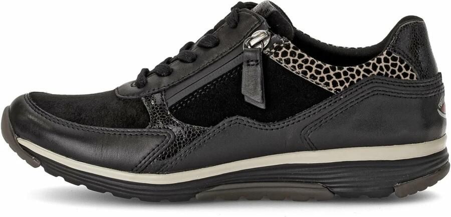 Gabor Rollingsoft Sneakers met sleehak comfortschoen halfhoge schoen veterschoen met logo op de hiel