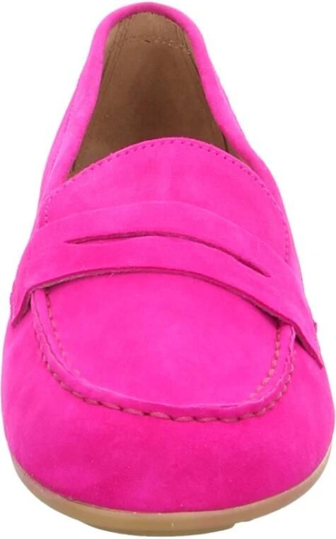 Gabor Roze Velours Slipper met Platte Rubberen Zool - Foto 3
