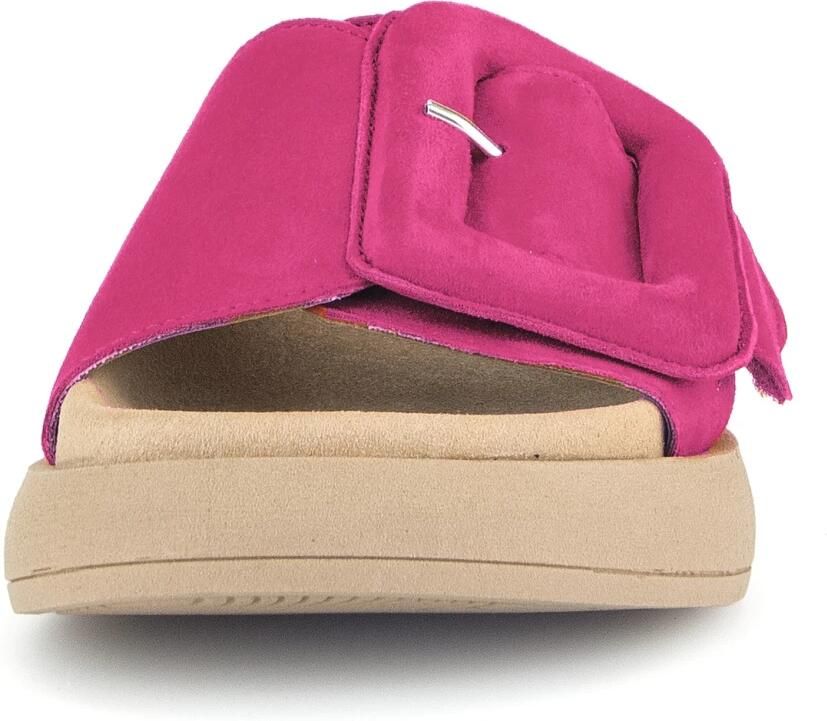 Gabor Slippers plateau zomerschoen slippers met grote decoratieve gesp