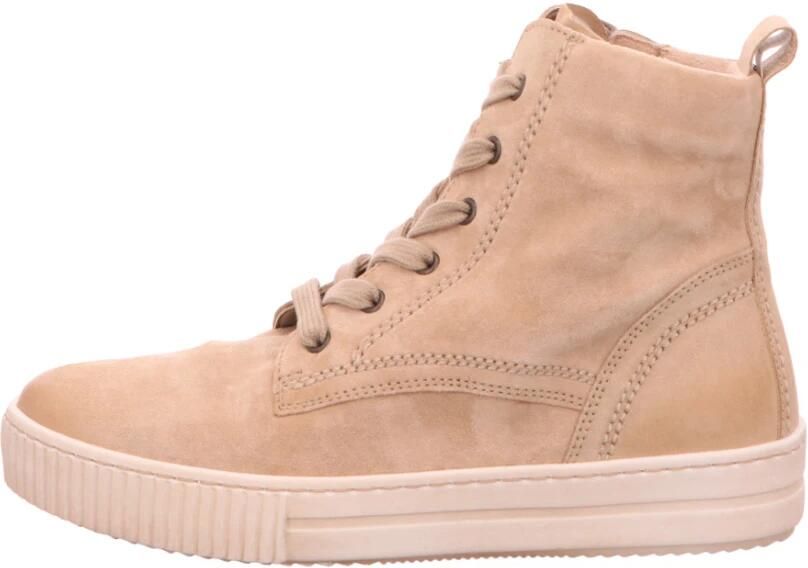 Gabor Beige Velvet High Top Sneakers Beige Dames - Foto 3