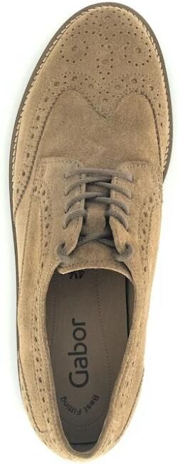 Gabor Cognac Velvet Derby Schoenen Brown Dames - Foto 6