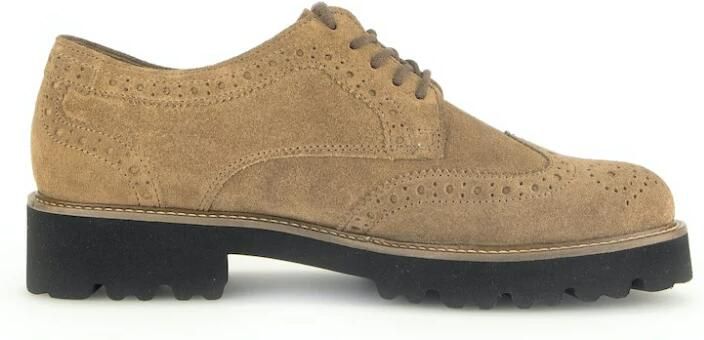 Gabor Cognac Velvet Derby Schoenen Brown Dames - Foto 2