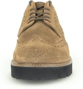 Gabor Cognac Velvet Derby Schoenen Brown Dames - Foto 4