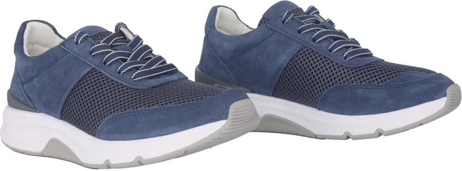 Gabor rollingsoft sensitive 66.897.16 dames rollende wandelsneaker blauw