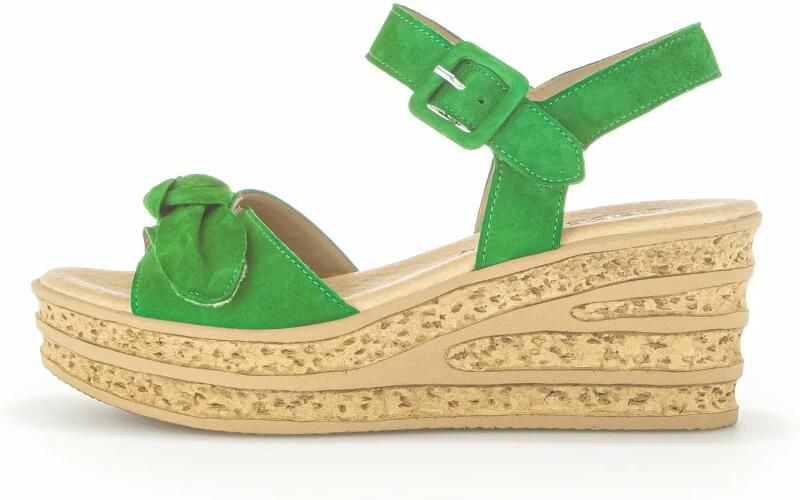 Gabor Groene Velours Sandalen Comfortabel Stijlvol Green Dames