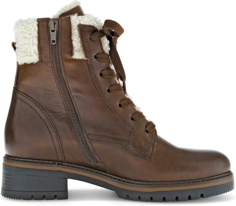 Gabor Winterlaarsjes Genua blokhak winterlaarzen met teddypluche kraag