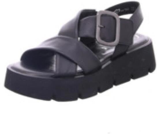 Gabor Sandaaltjes plateau zomerschoen bandjessandaal met grote siergesp - Foto 2