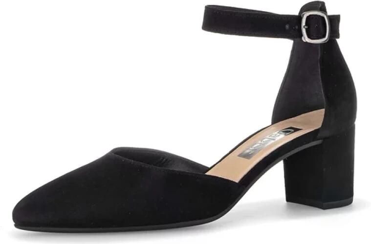 Gabor Zwarte suède pumps met blokhak - Foto 2