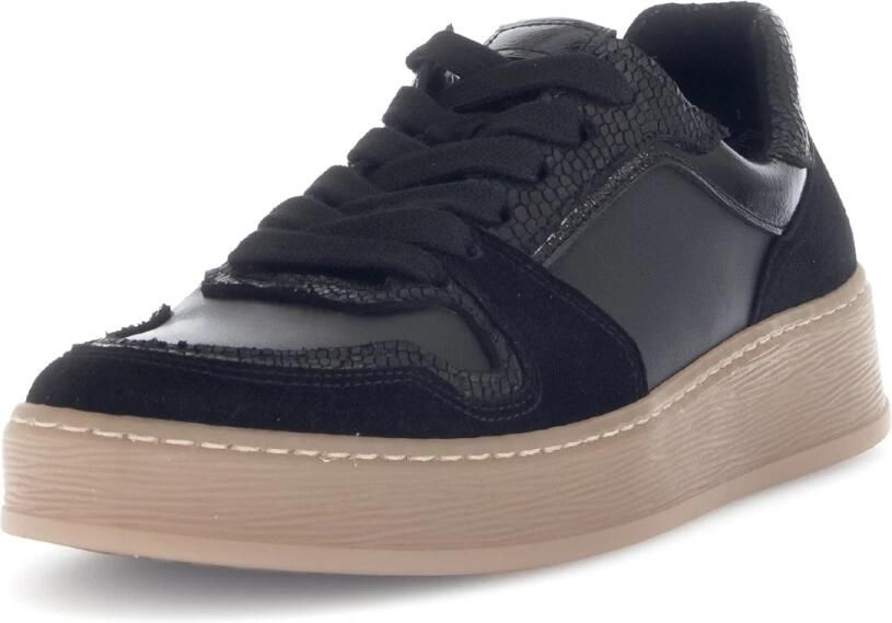 Gabor Zwarte vetersneaker met suède - Foto 2