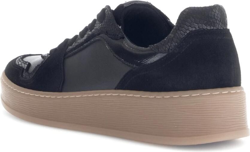 Gabor Zwarte vetersneaker met suède - Foto 3