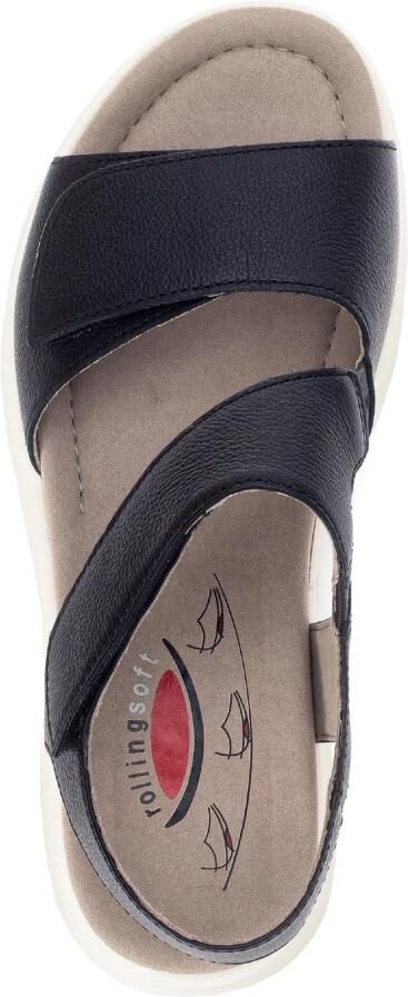 Gabor rollingsoft sensitive 66.815.57 dames rollende wandelsandaal zwart