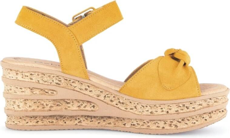 Gabor Gele suède sandaal voor dames Yellow Dames