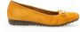 Gabor Gele Velours Klassieke Ballerina Flats Yellow Dames - Thumbnail 1