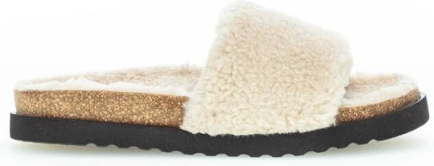Gabor Gezellige Beige Textiel Pantoffels Beige Dames