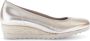 Gabor Gouden leren metallic ballerina's Yellow Dames - Thumbnail 2