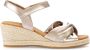 Gabor Gouden Leren Metallic Sandalen - Thumbnail 2