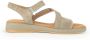 Gabor Beige Suède Sandalen met Velcro Sluiting Beige Dames - Thumbnail 2