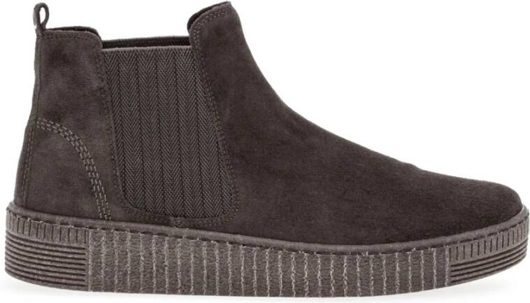 Gabor Chelsea-boots Plateau enkellaars instapschoen met subtiele contrastnaden