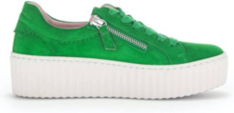 Gabor Groene Casual Veterschoenen voor Dames