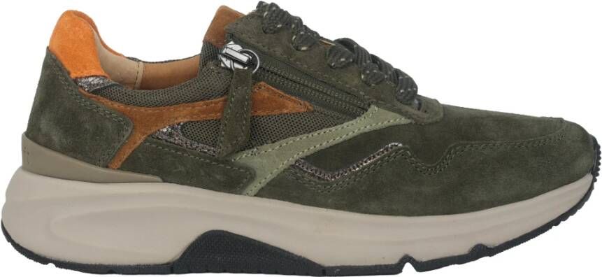 Gabor rollingsoft sensitive 96.896.34 dames rollende wandelsneaker groen