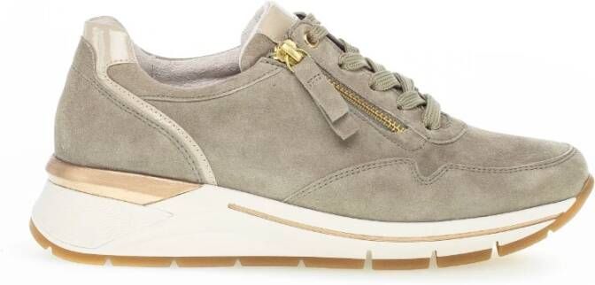 Gabor Groene Suède Casual Sports Sneakers Green Dames