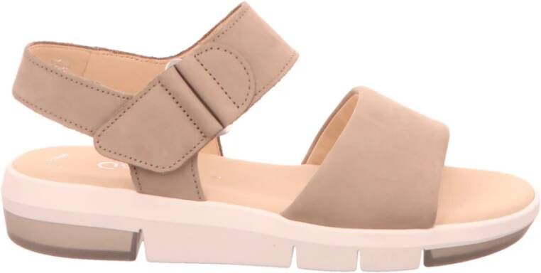 Gabor Heren beige Nubuck Leren Sandalen