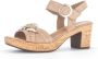 Gabor Beige Suède Plateau Sandalen Beige Dames - Thumbnail 2