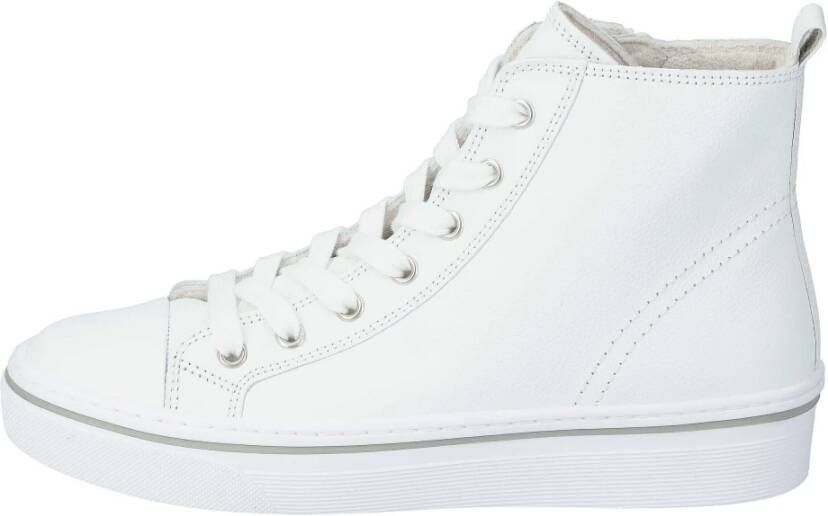 Gabor Witte Leren Hoge Sneakers White Dames