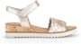 Gabor Iridescent Leather Sandals Gray - Thumbnail 13