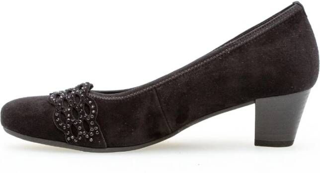 Gabor Klassieke zwarte instap hakken Black Dames Schoenen