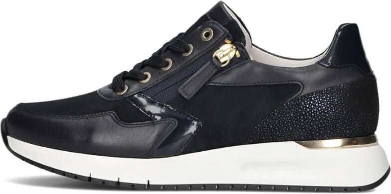 Gabor Lage Platform Sneaker in Donkerblauw Suède