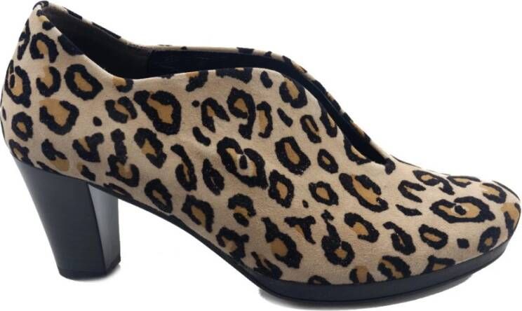 Gabor Leopard Print Damespump Beige Dames
