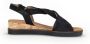 Gabor Zwarte Velours Leren Kruisband Sandalen Black Dames - Thumbnail 4