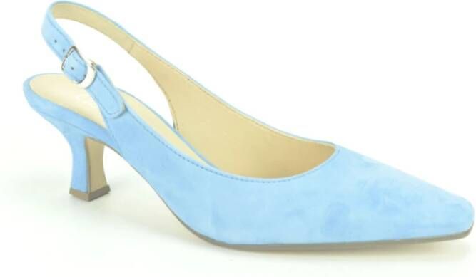 Gabor Lichtblauwe Suède Pumps 5 cm Hak Blue Dames