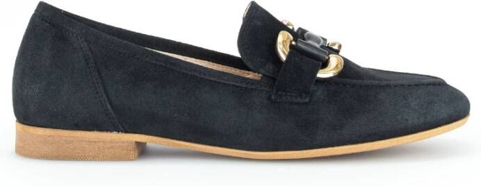 Gabor Marine Mocassins van Veloursleer Blue Dames