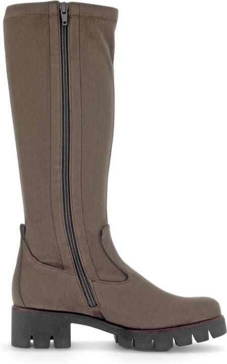 Gabor Microvel Flausch Enkellaarzen Beige Dames