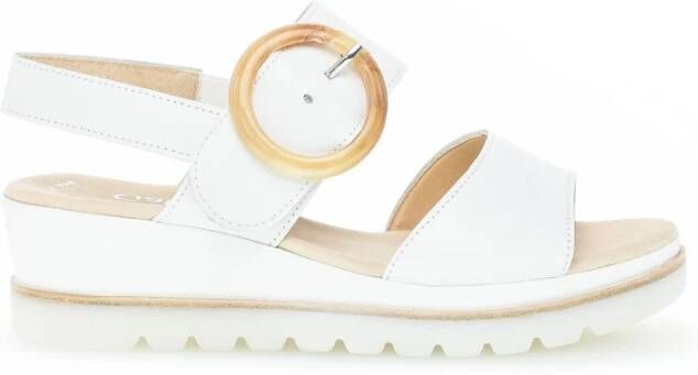 Gabor Mode Sandalen Wit White Dames